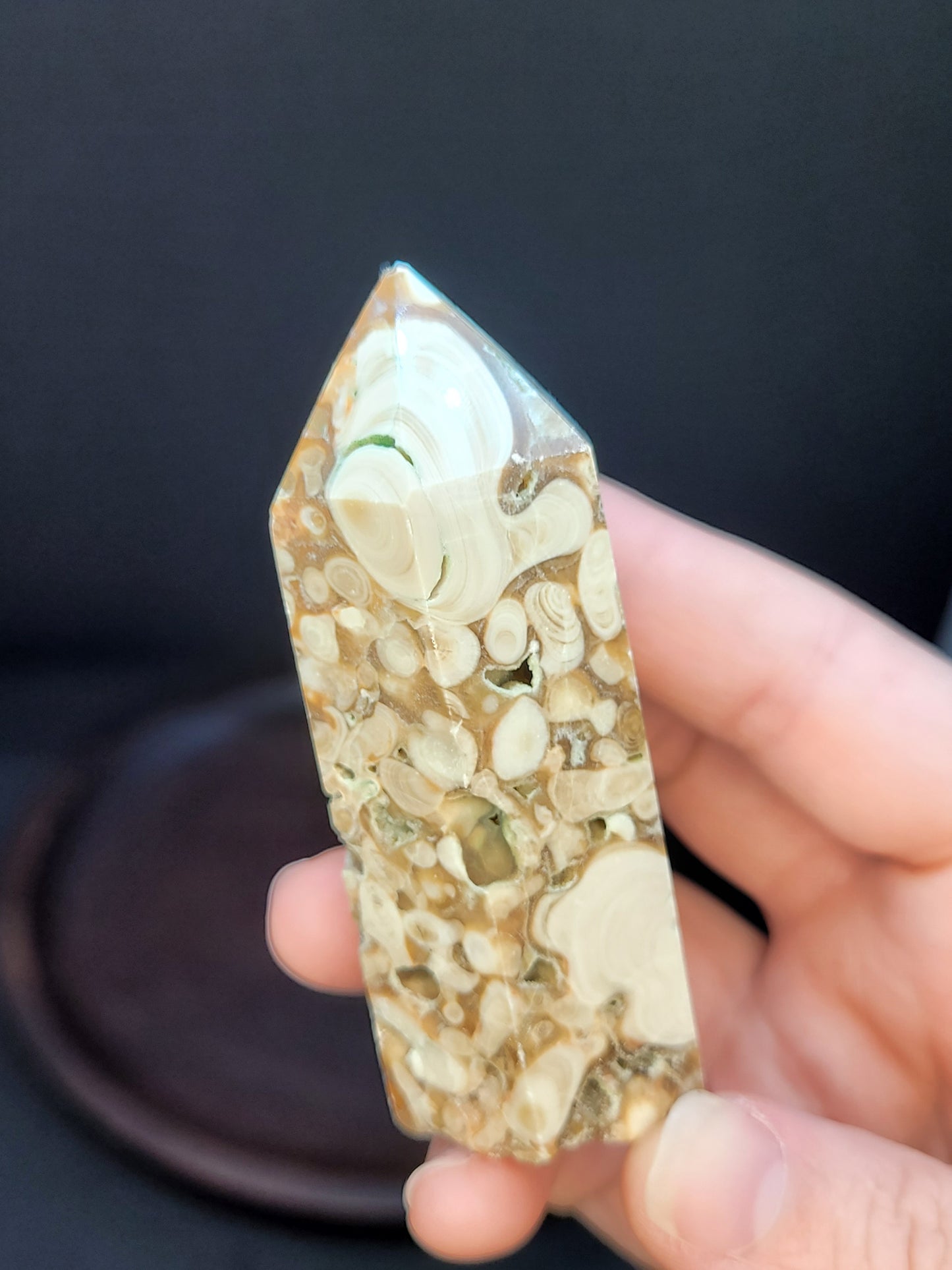 Amber Calcite tower - small