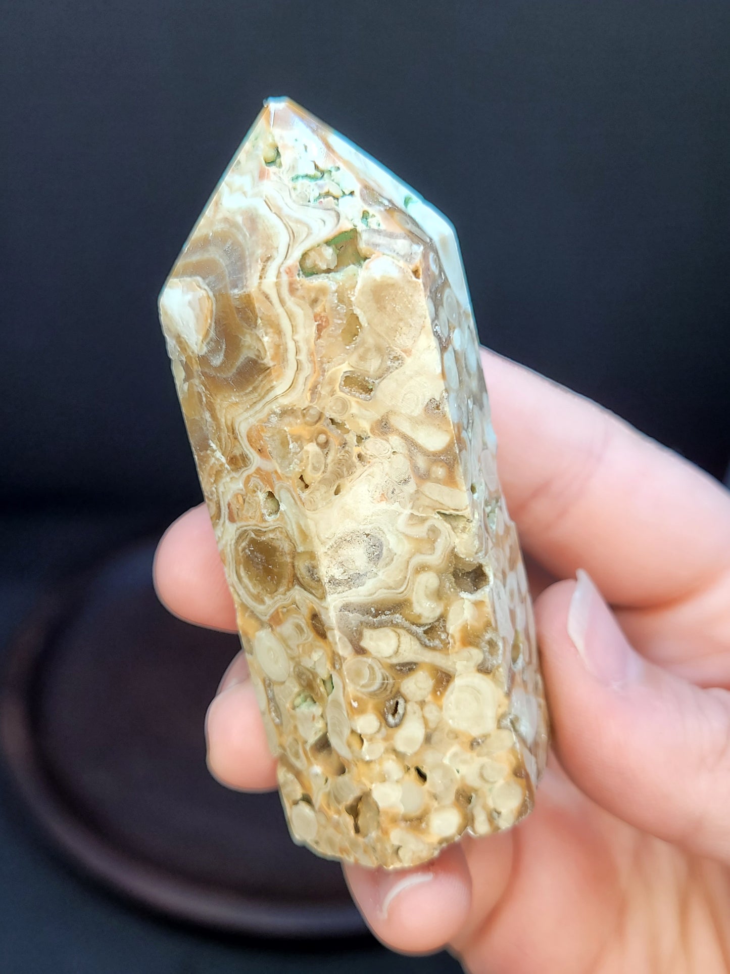 Amber Calcite tower - small