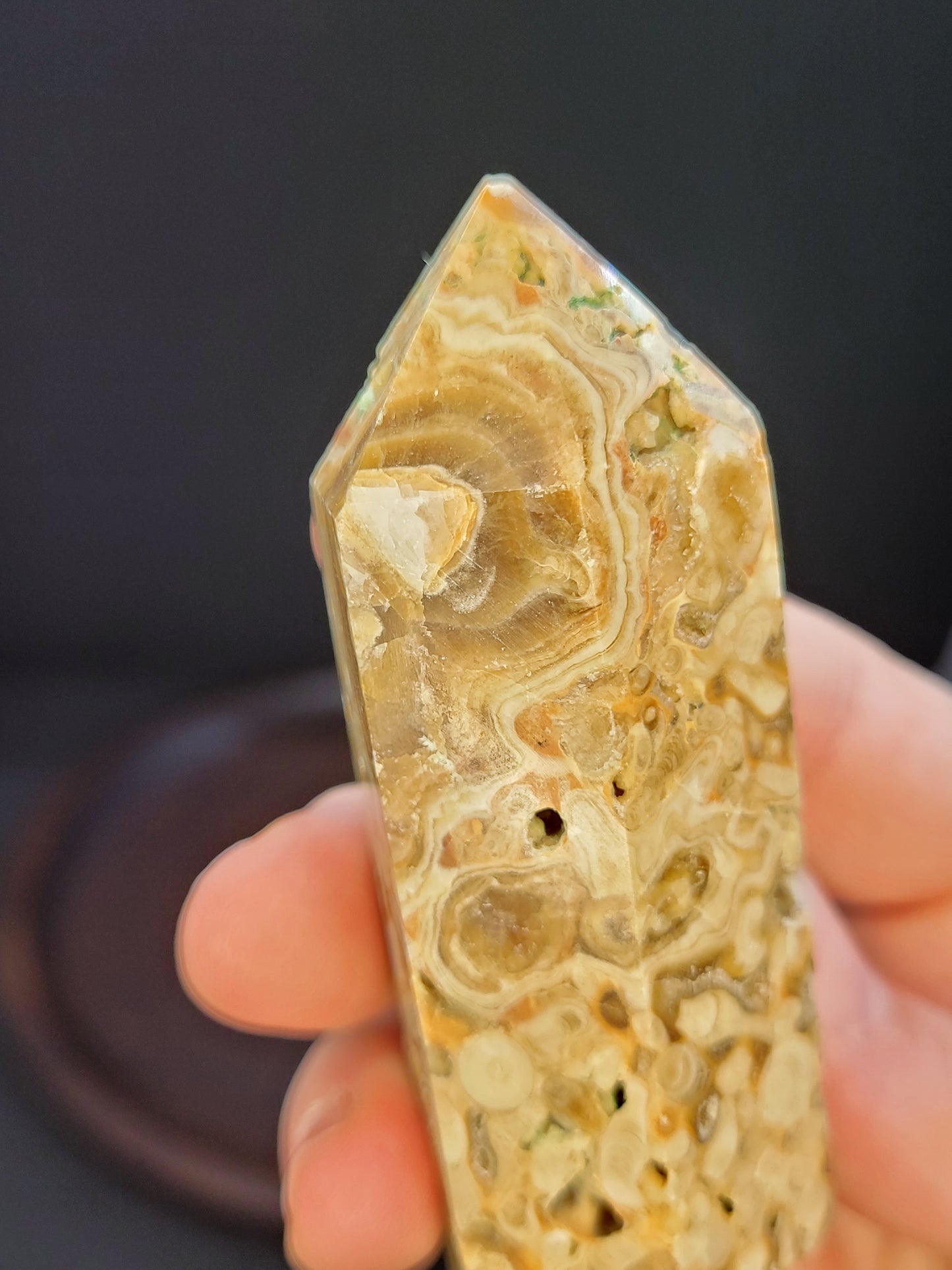 Amber Calcite tower - small