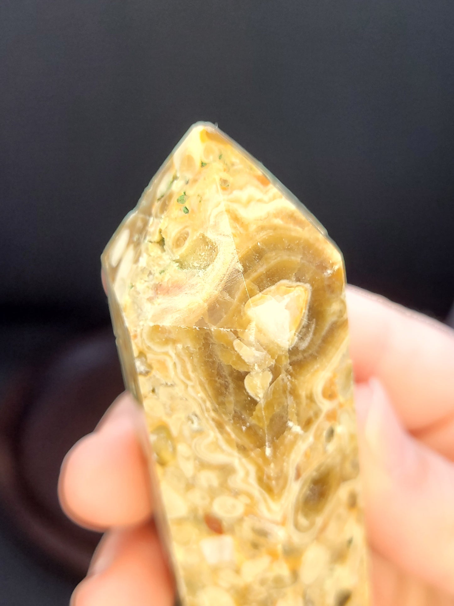 Amber Calcite tower - small