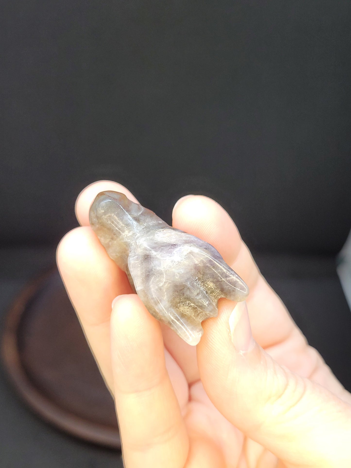 Smoky Amethyst Dragon Head - mini