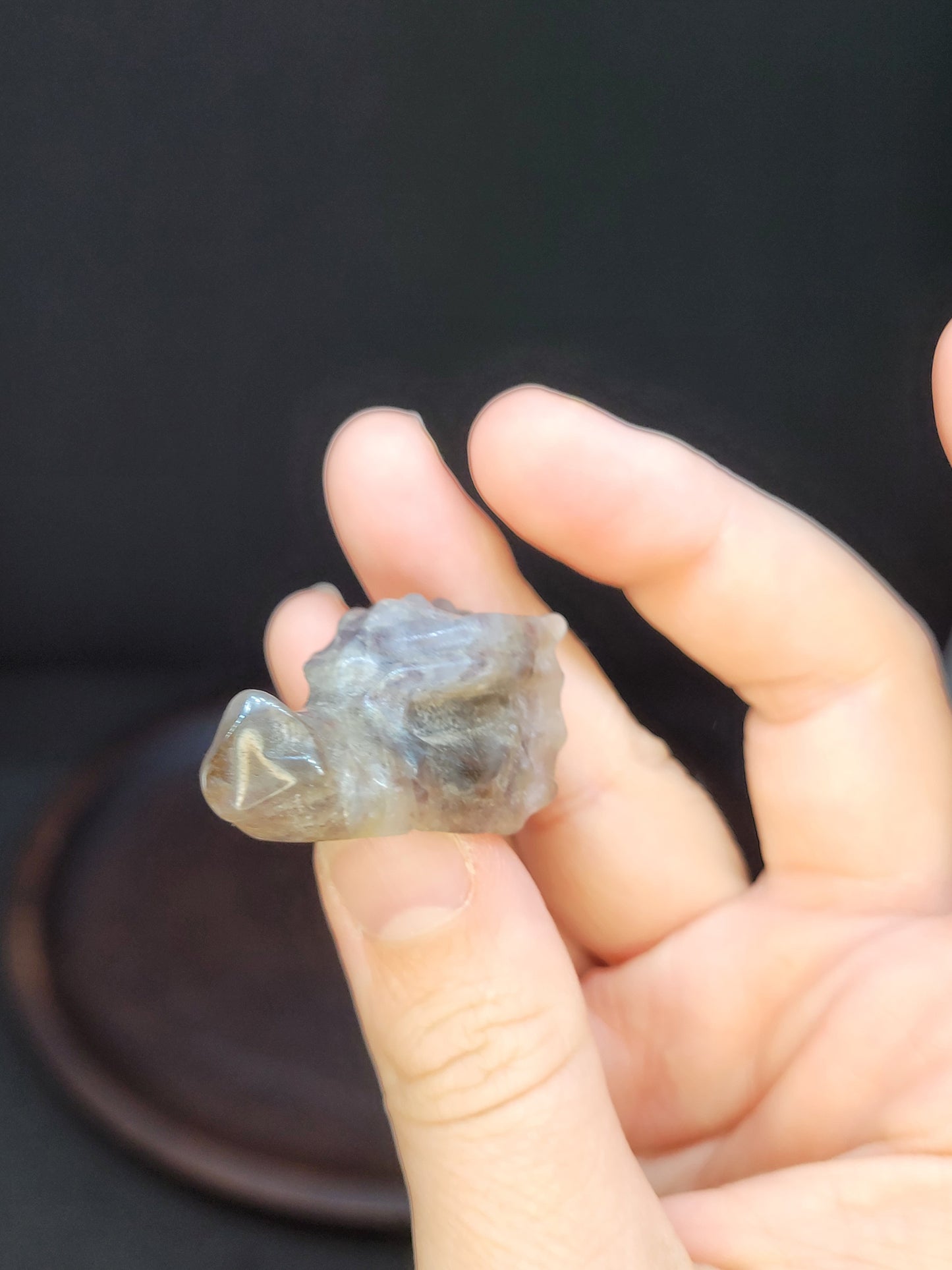 Smoky Amethyst Dragon Head - mini