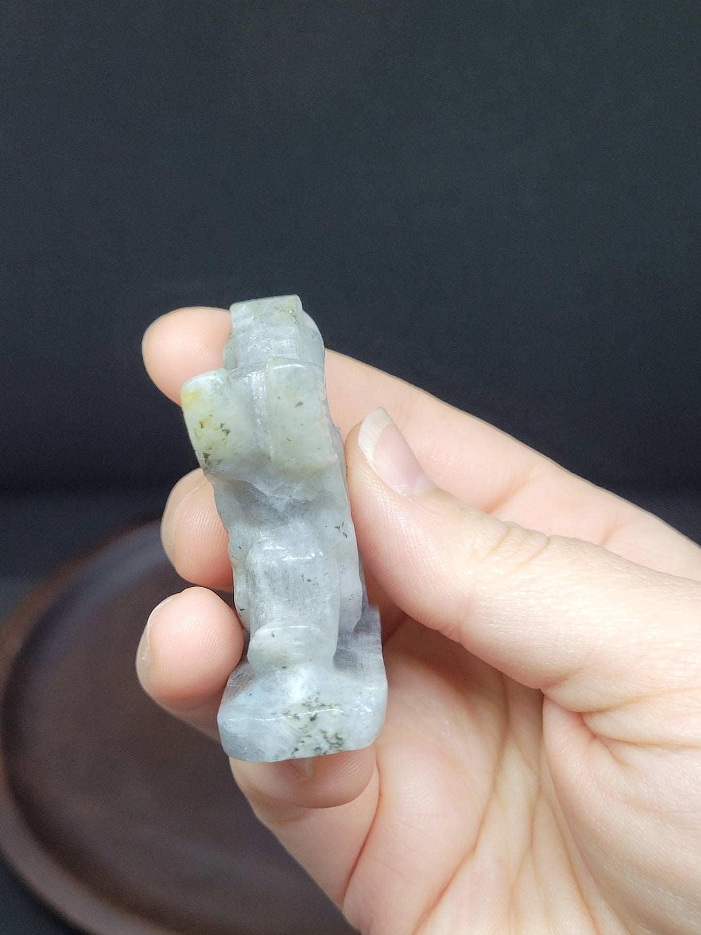 Labradorite Alicorn carving - small