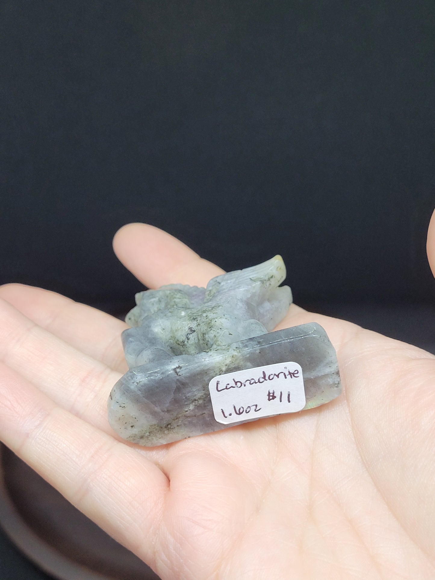 Labradorite Alicorn carving - small