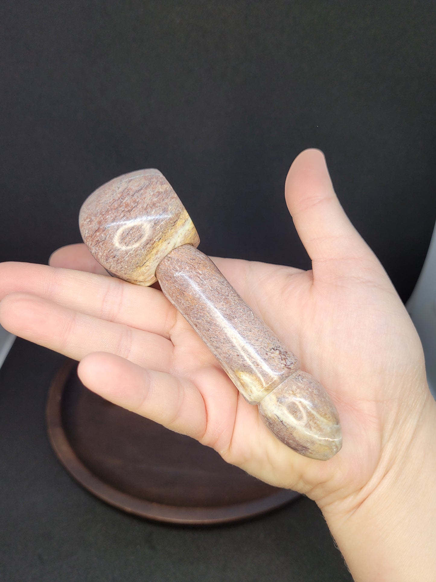 Novelty Pink Soap Stone Pecker Pipes