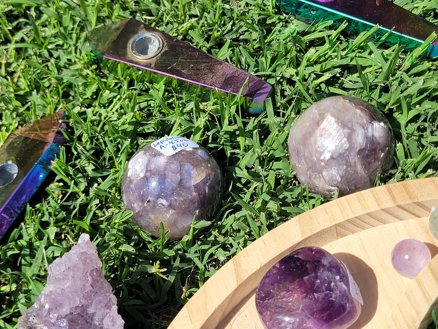 Lepidolite Spheres - High Quality
