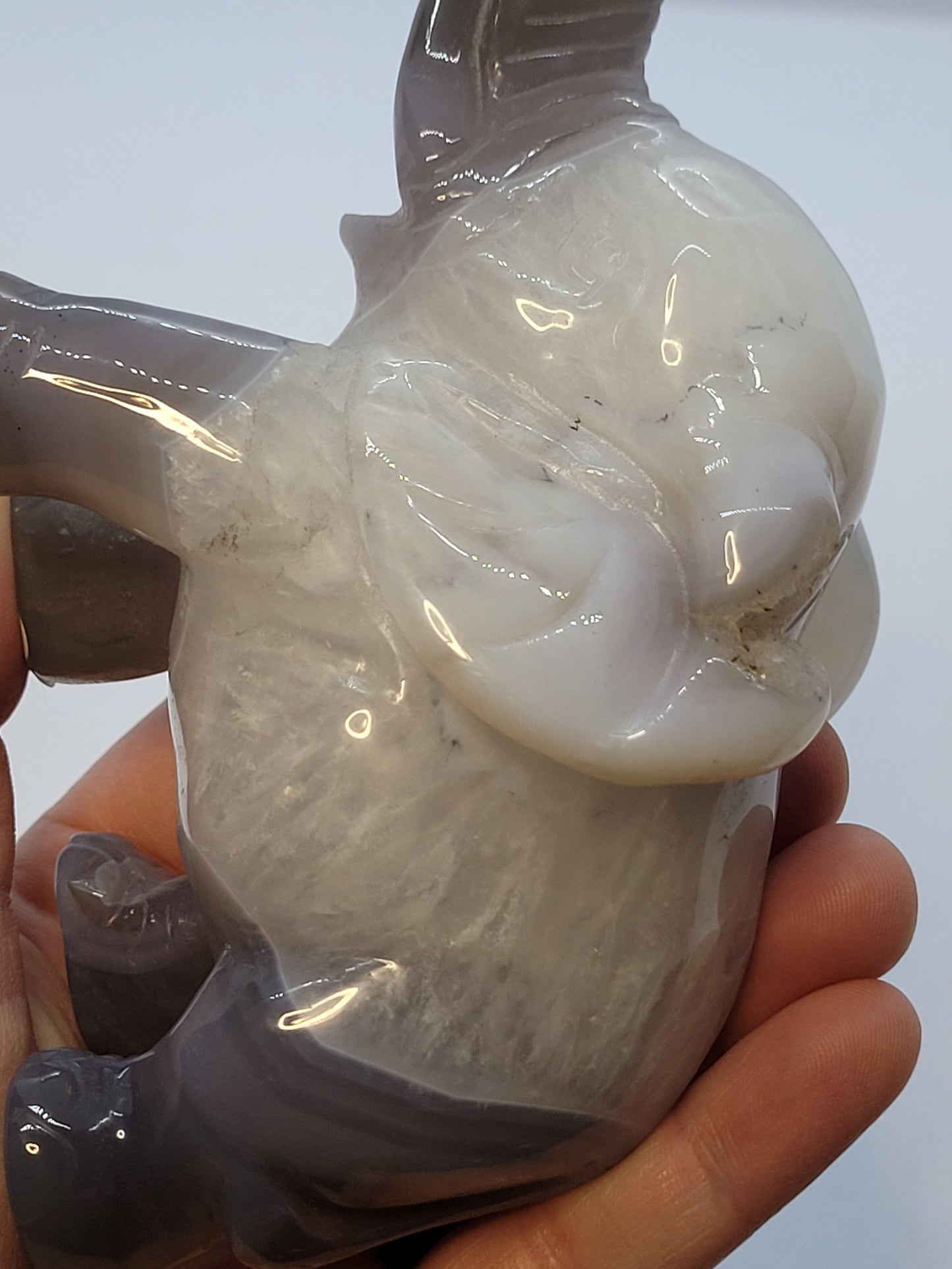 Blue agate baby elephant