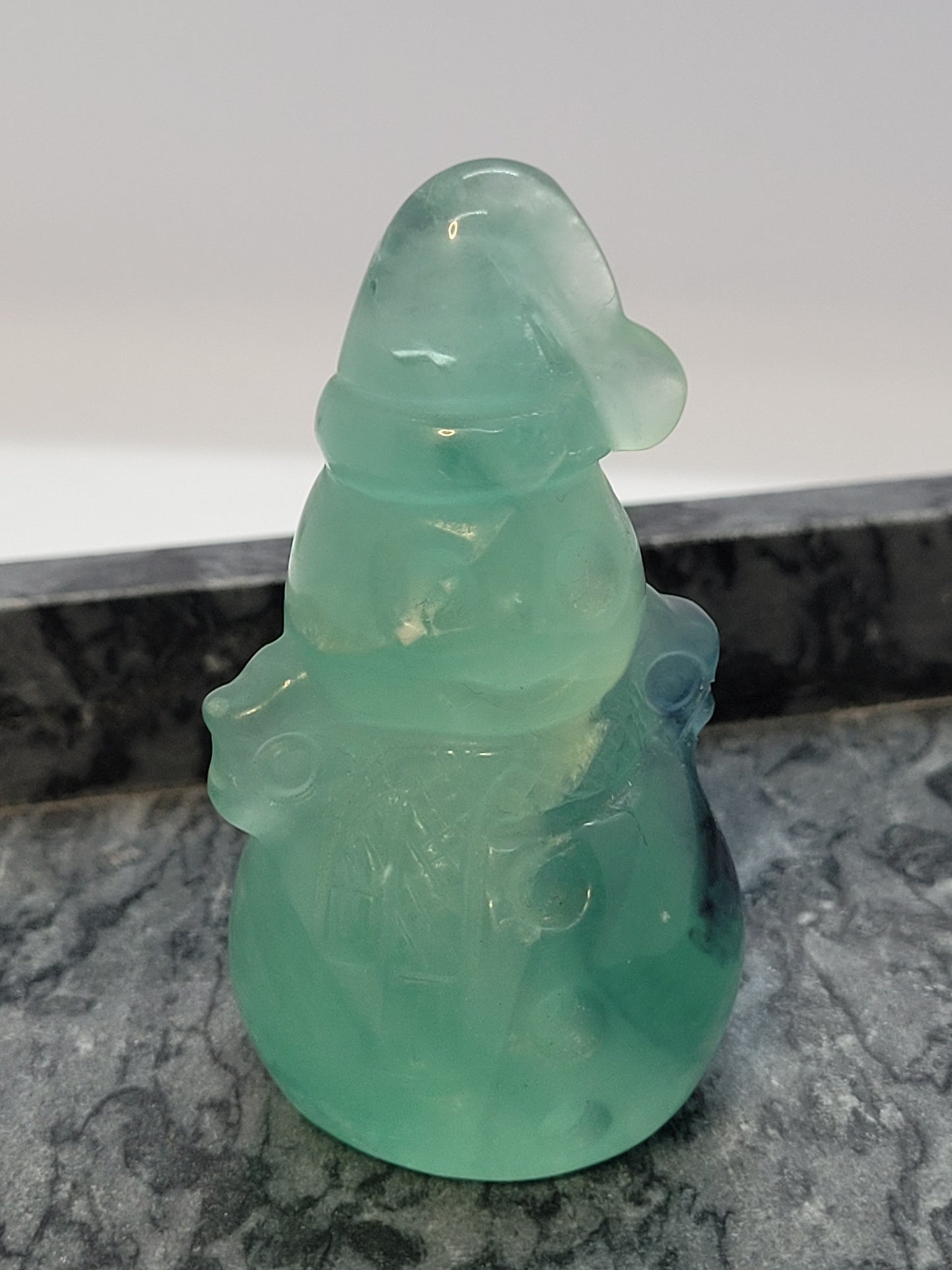Flourite Snowman carving