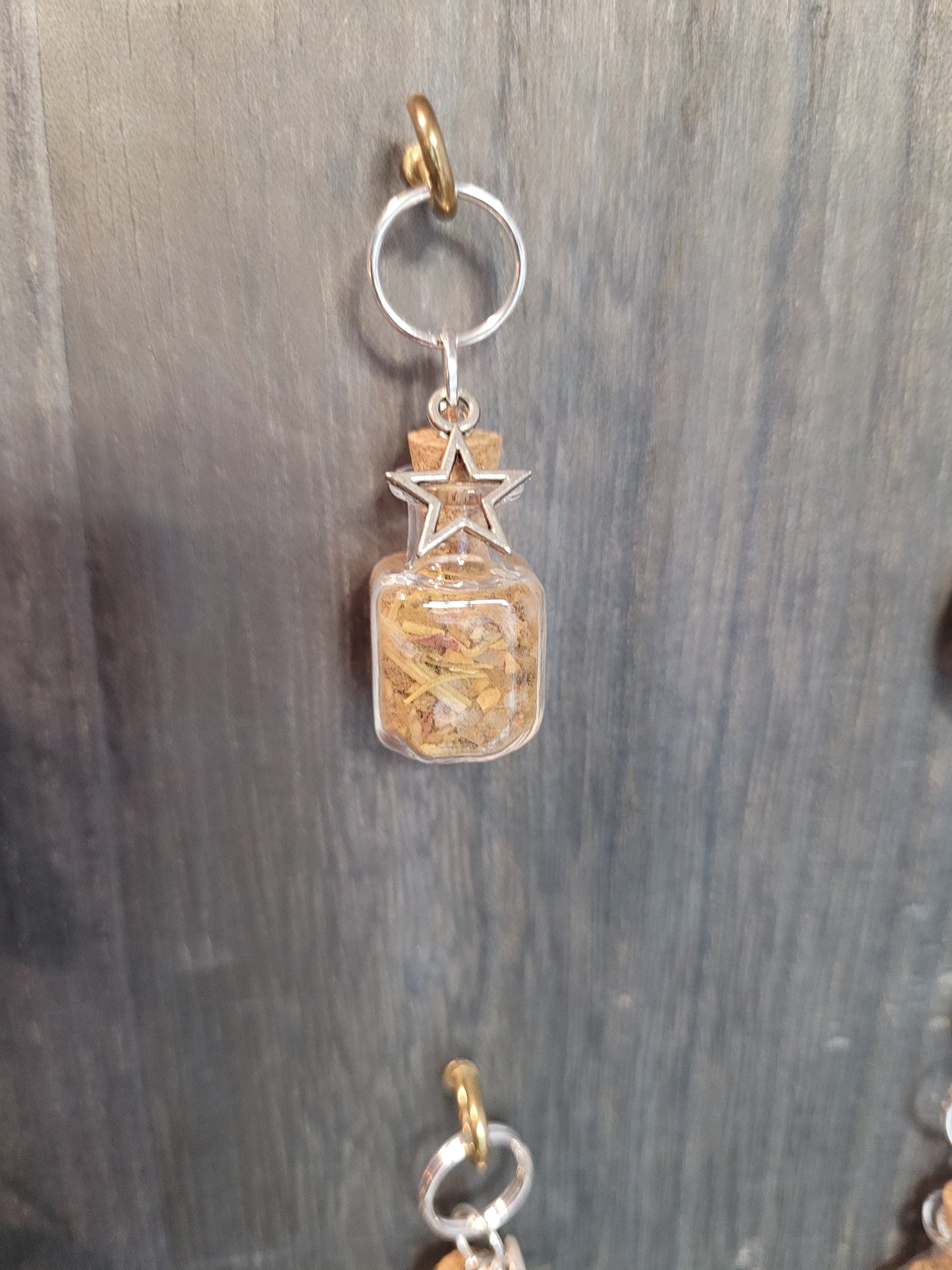 Harvest Moon Protection Spell Jar Charm Keychains - Handmade