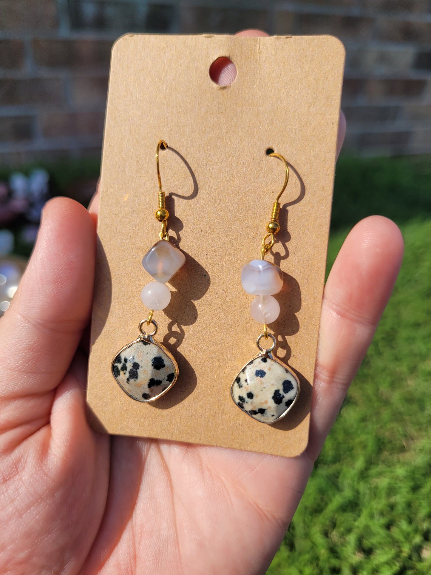 Dalmatian Jasper Necklace / Earring Set