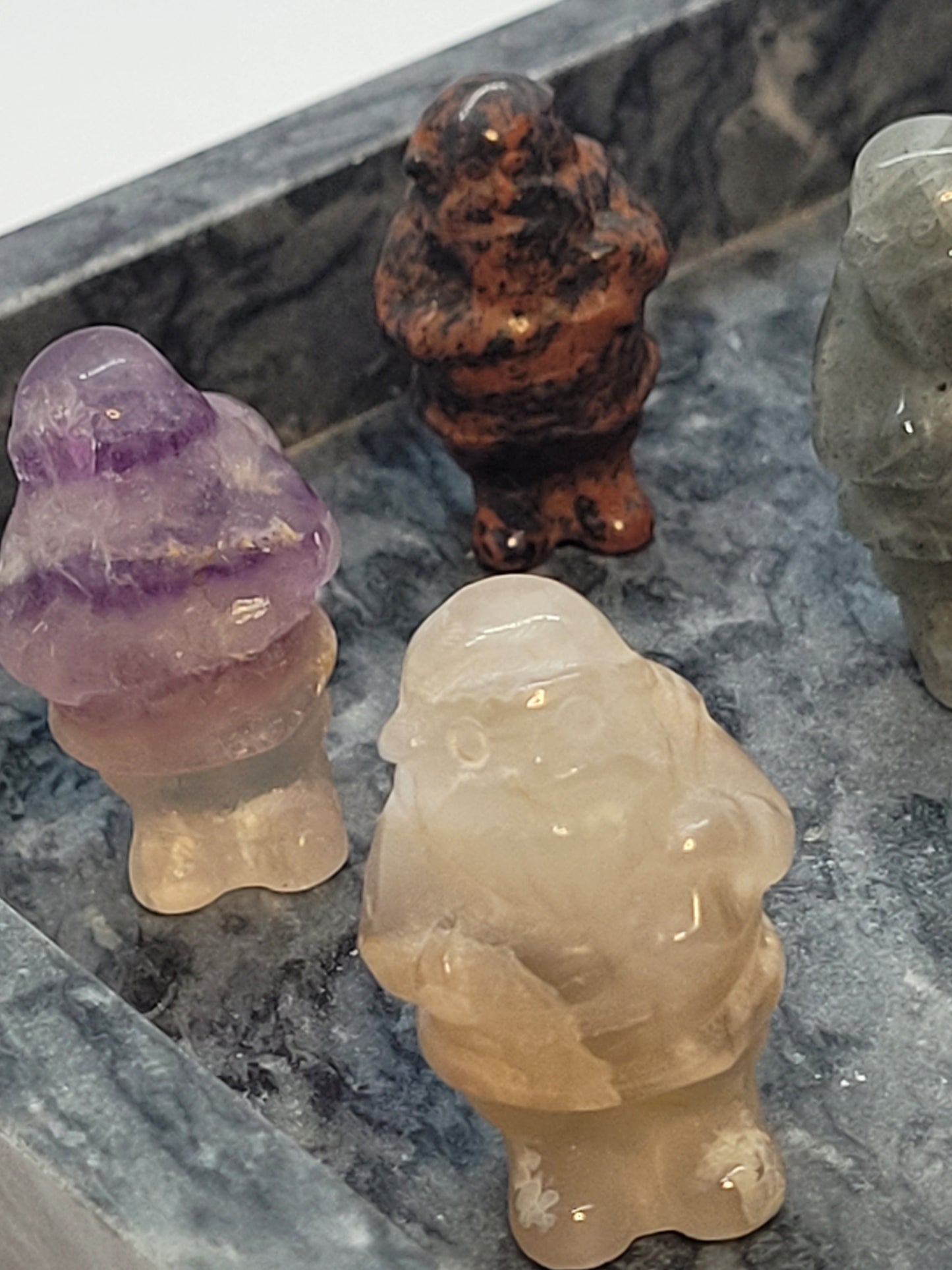 Small Santa Carvings