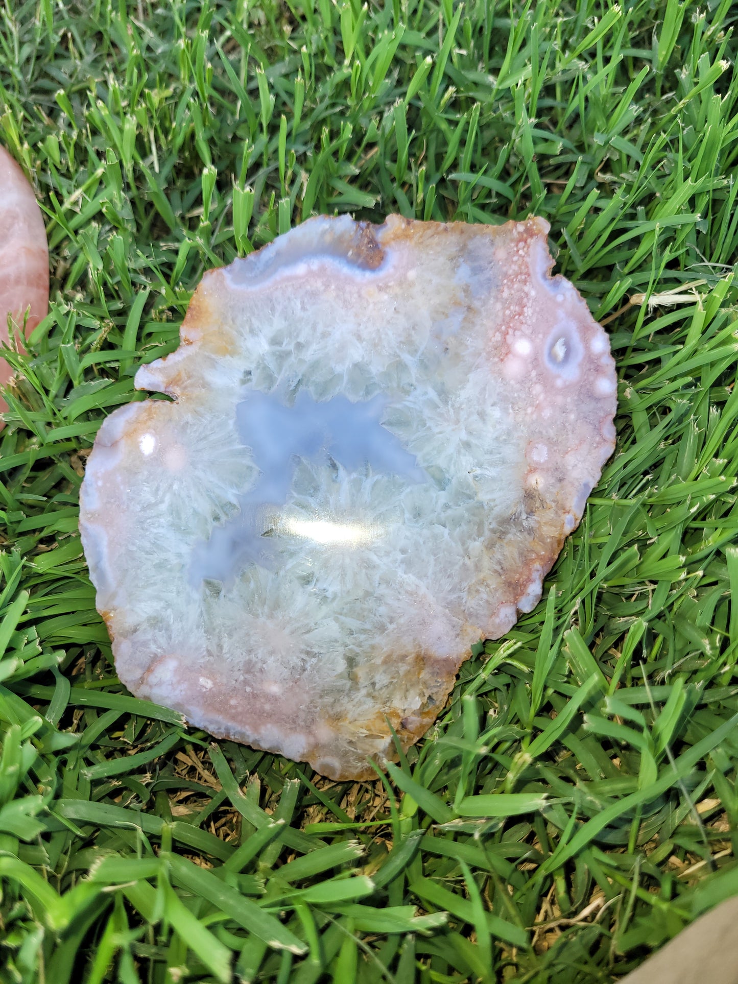 Pink Amethyst, Flower Agate, Golden Healer, Blue Agate, Green Quartz Slab
