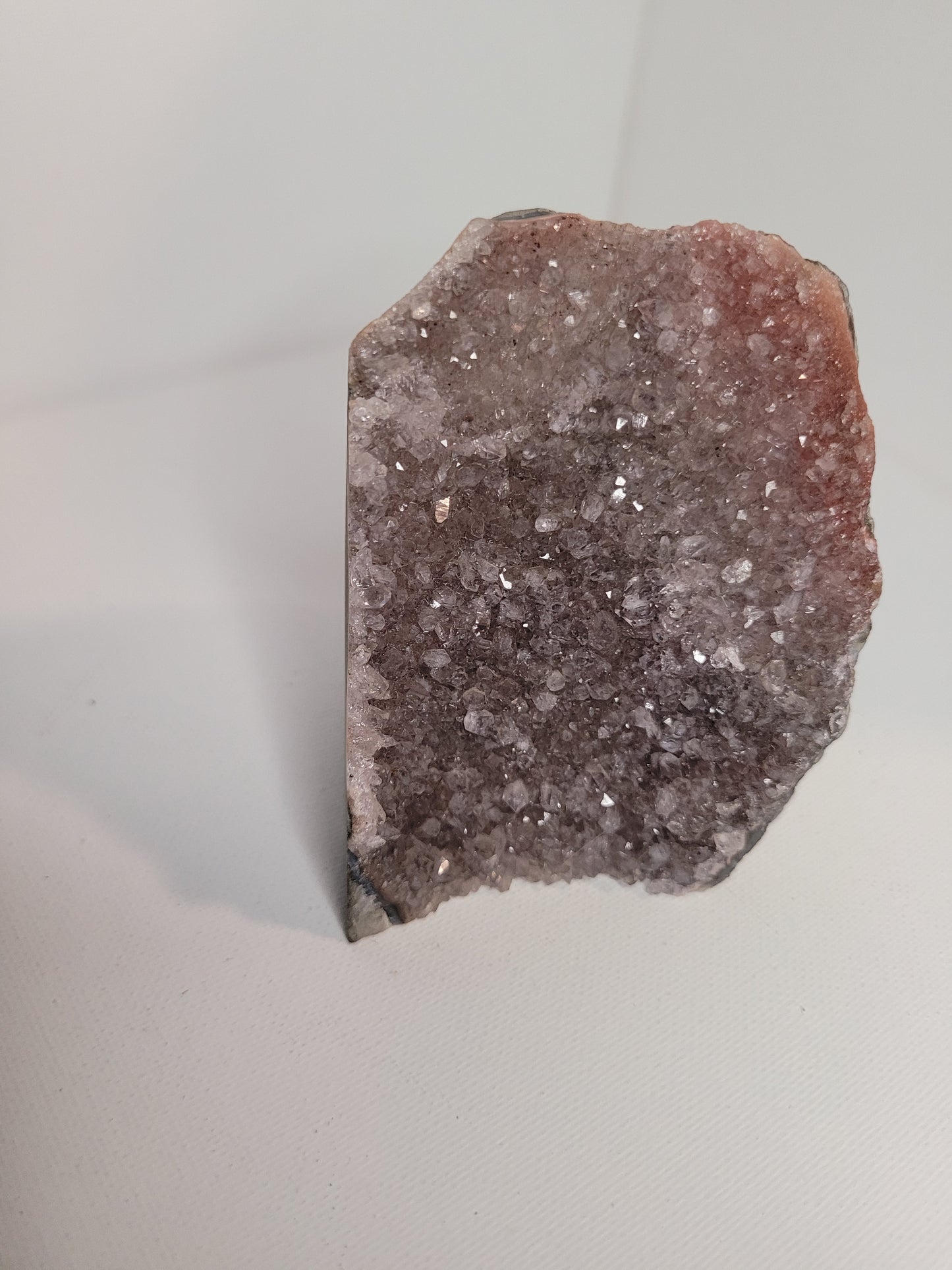 Red/ Gray Amethyst cutbase geode