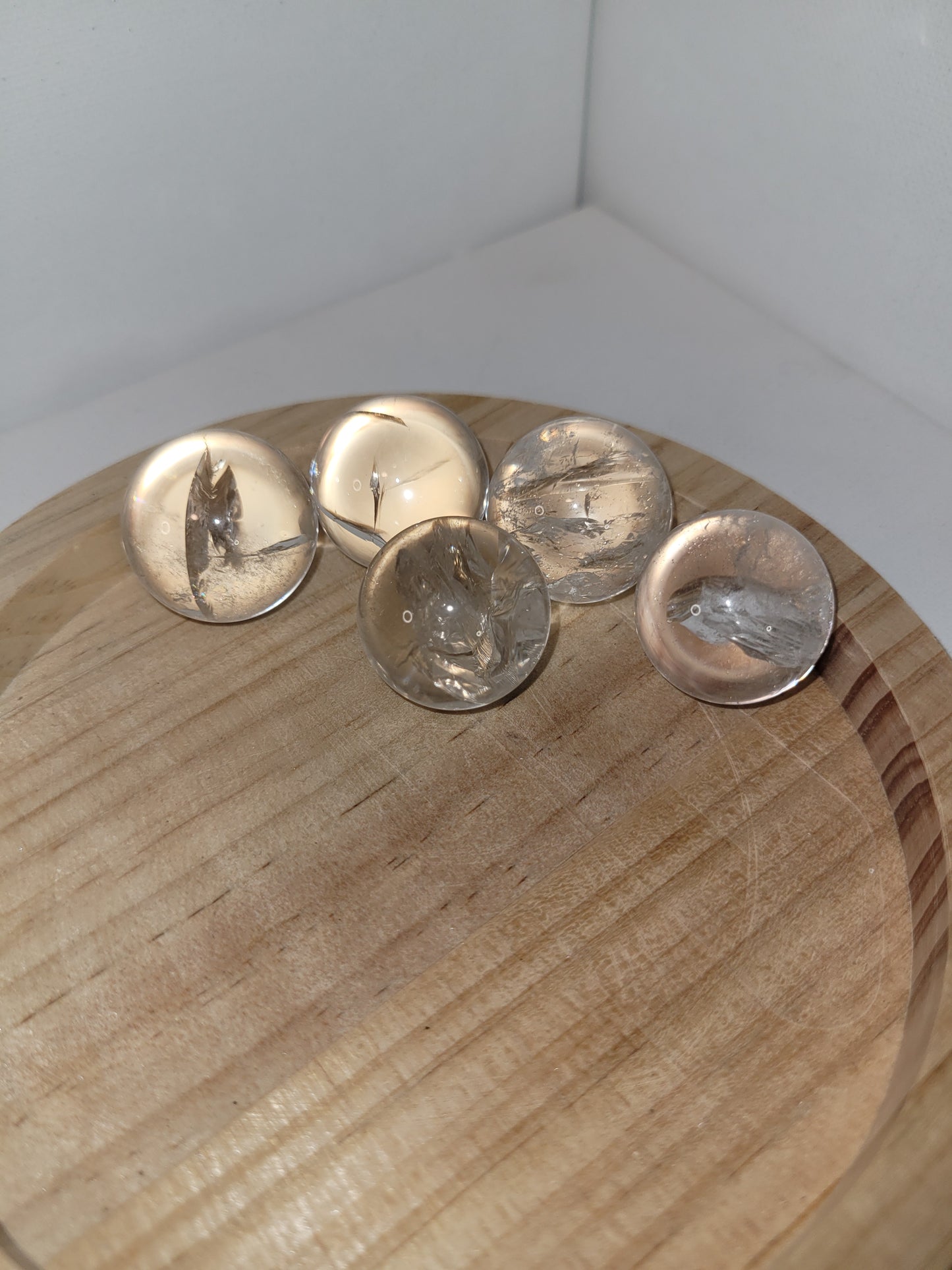 Crackle Clear Quartz spheres