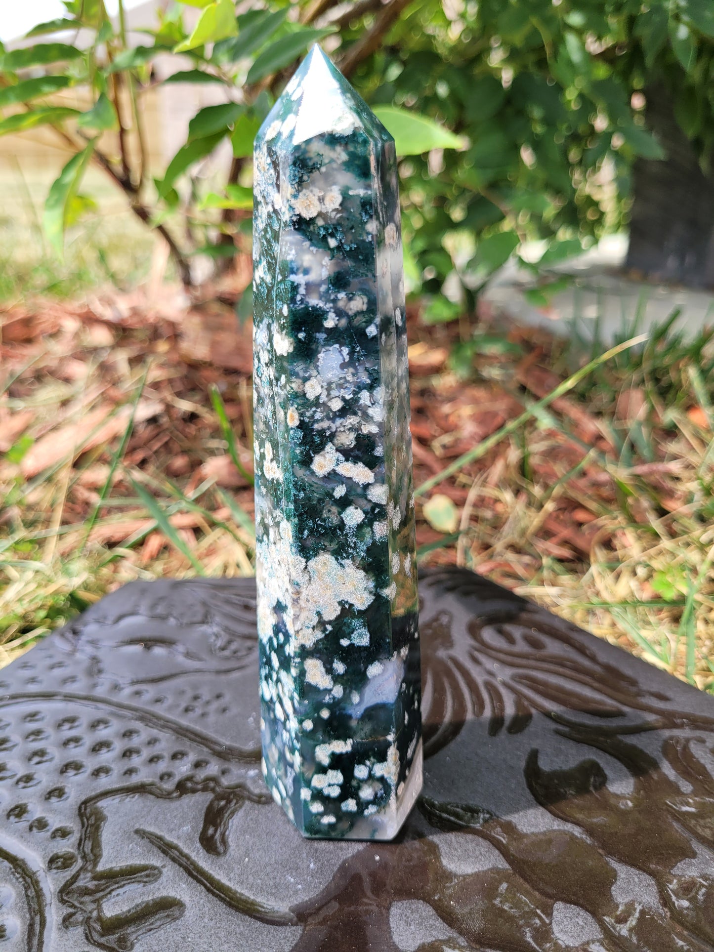 Medium Moss Agate Towers