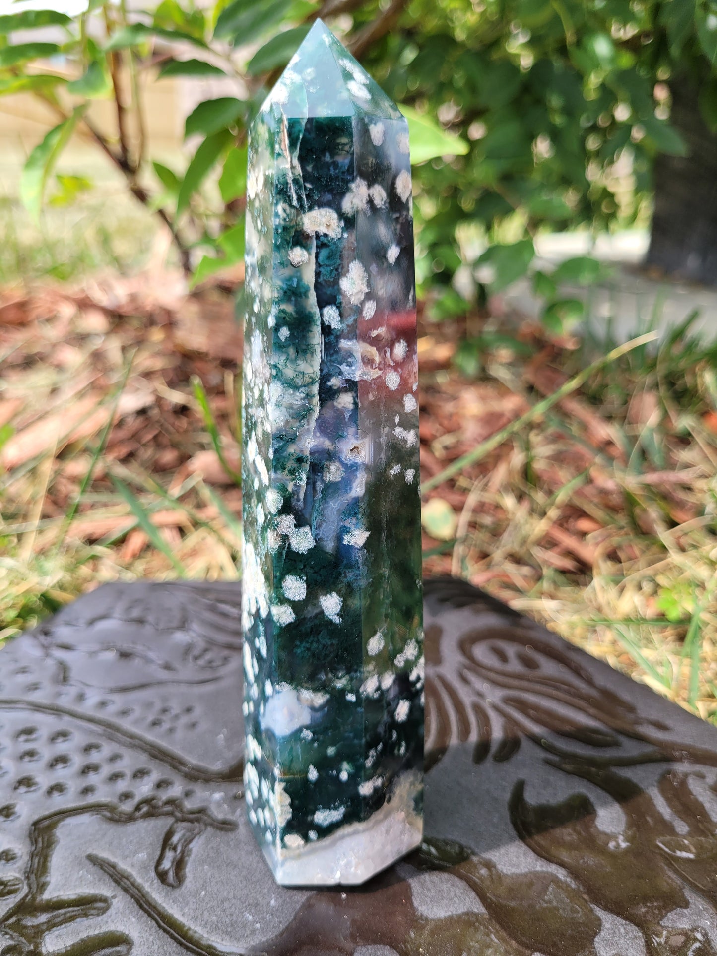 Medium Moss Agate Towers