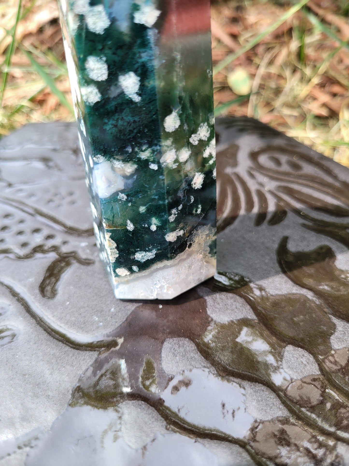 Medium Moss Agate Towers