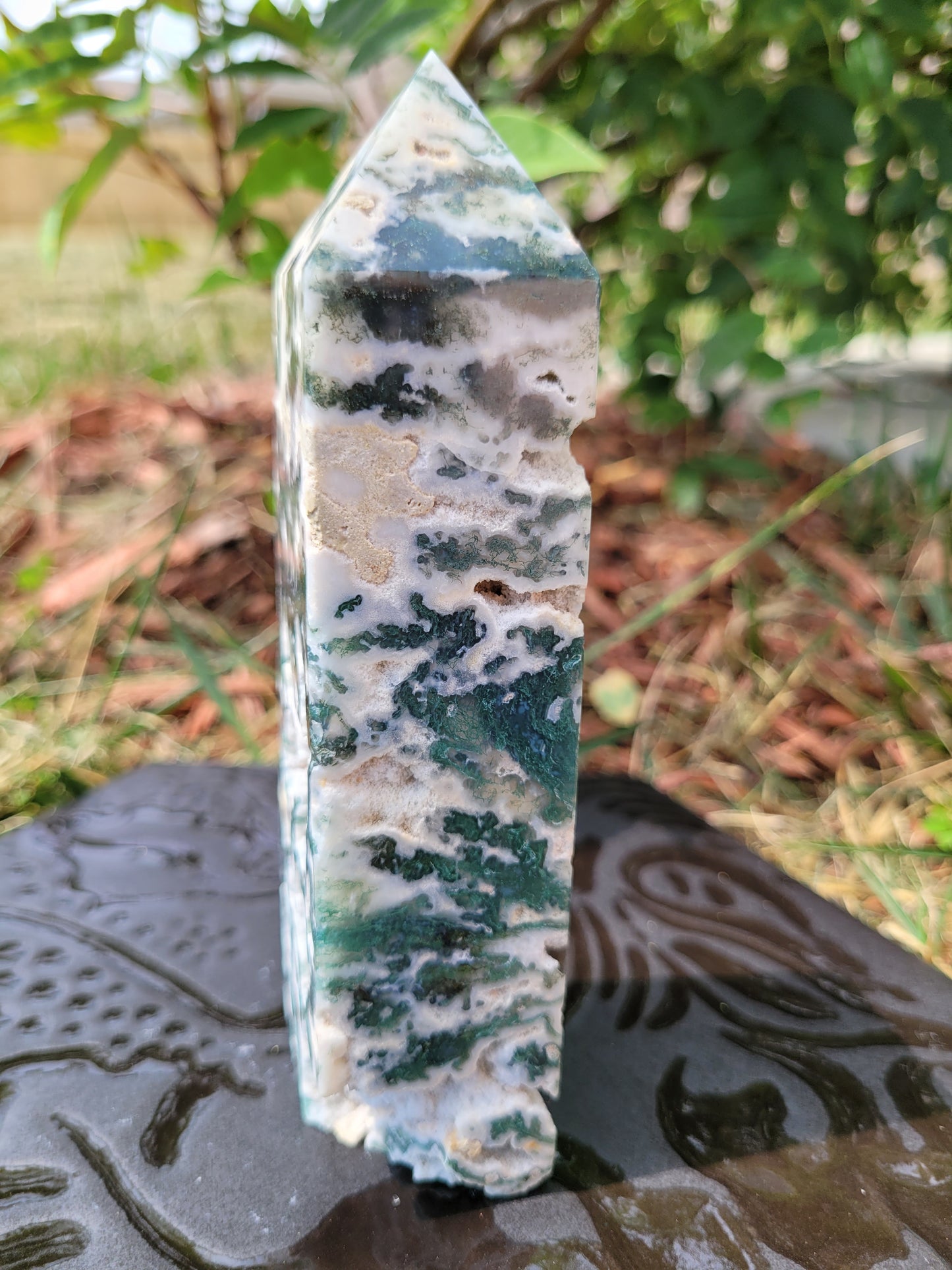 Medium Moss Agate Towers