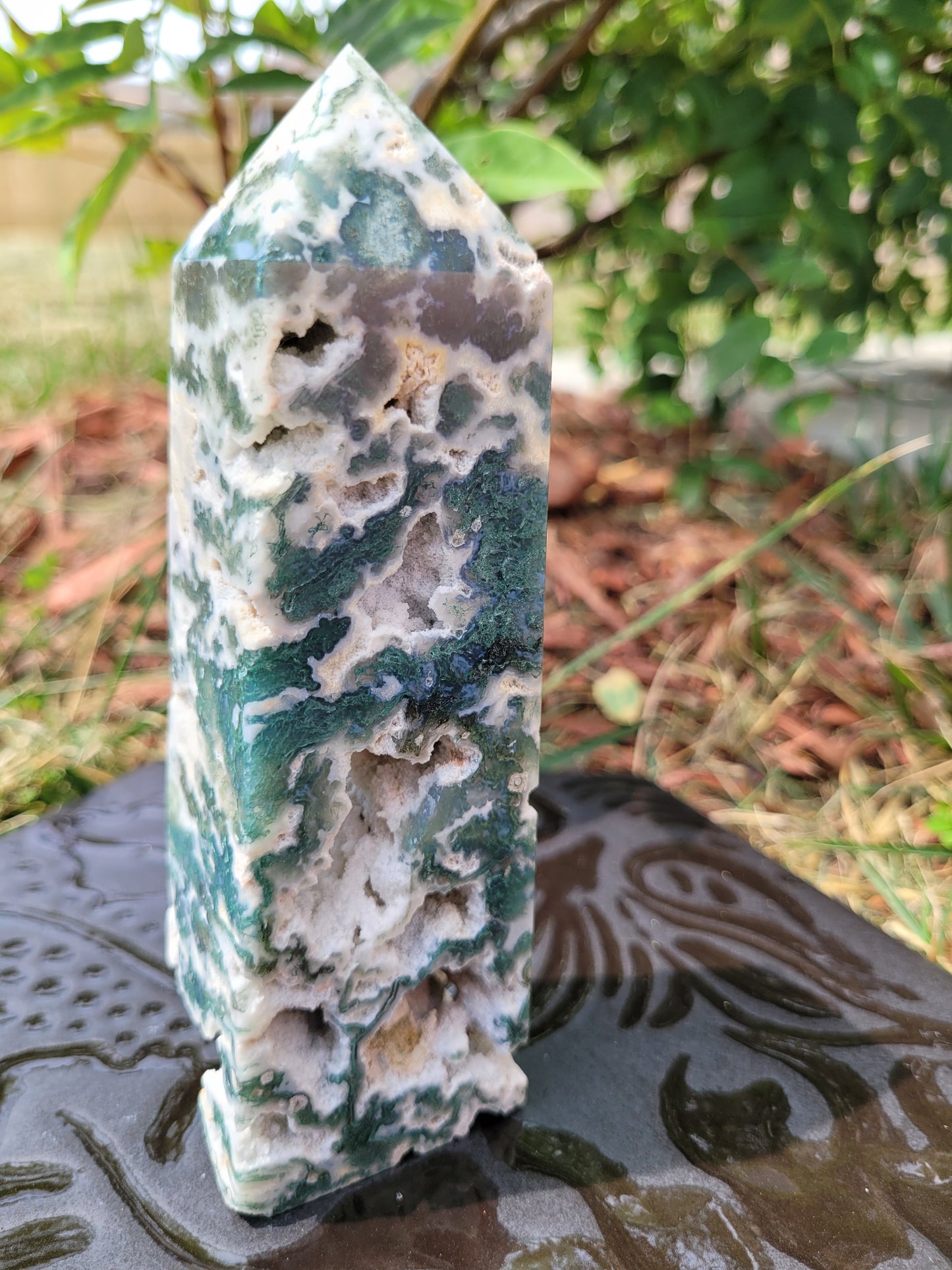 Medium Moss Agate Towers