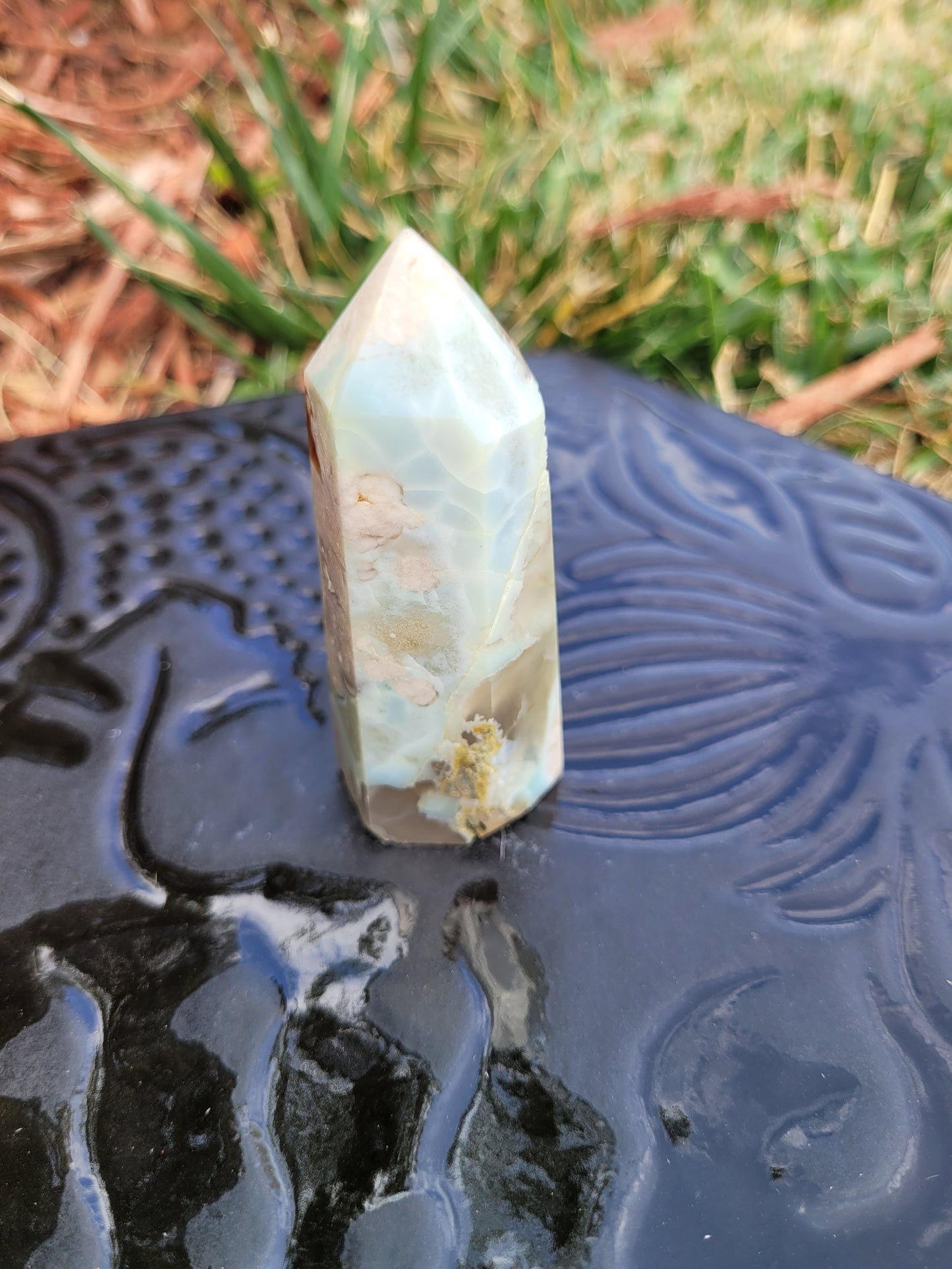 Small Blue Flower Agate towers