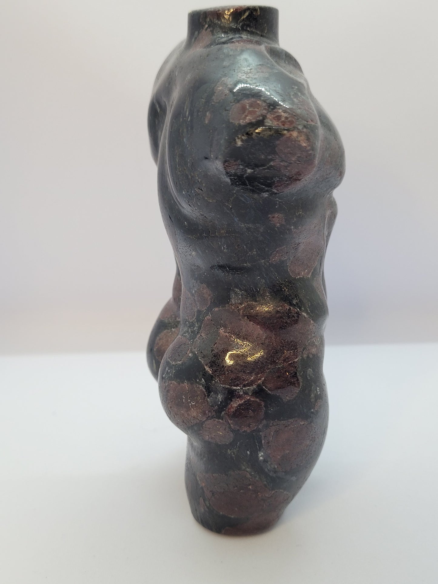 Garnet, Arfvedsonite (Firework stone) Male body carvings - Large