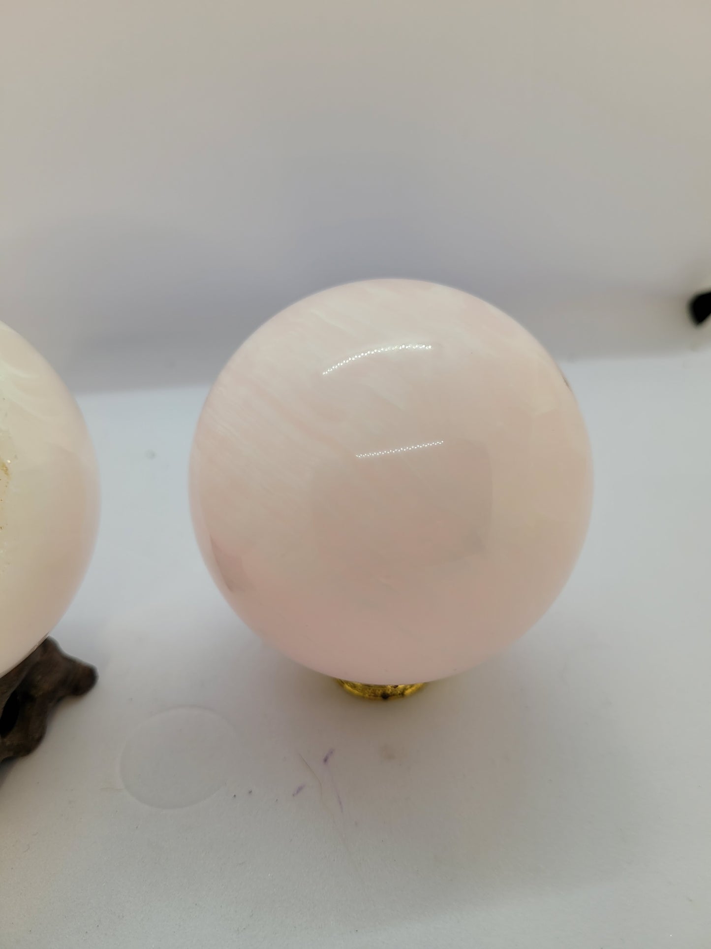 Pink Mangano Calcite Spheres