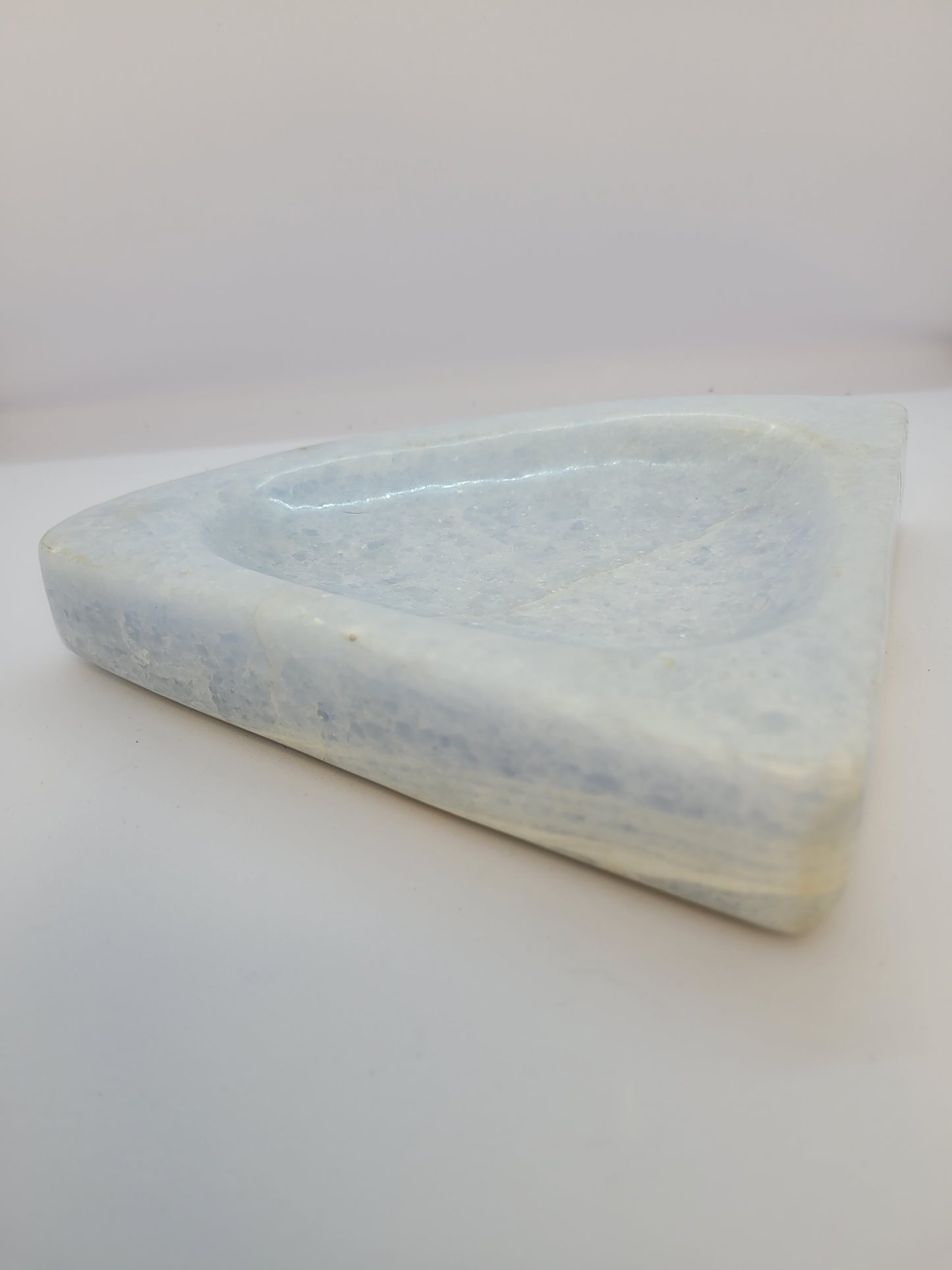 XL Blue Calcite Triangle Dish