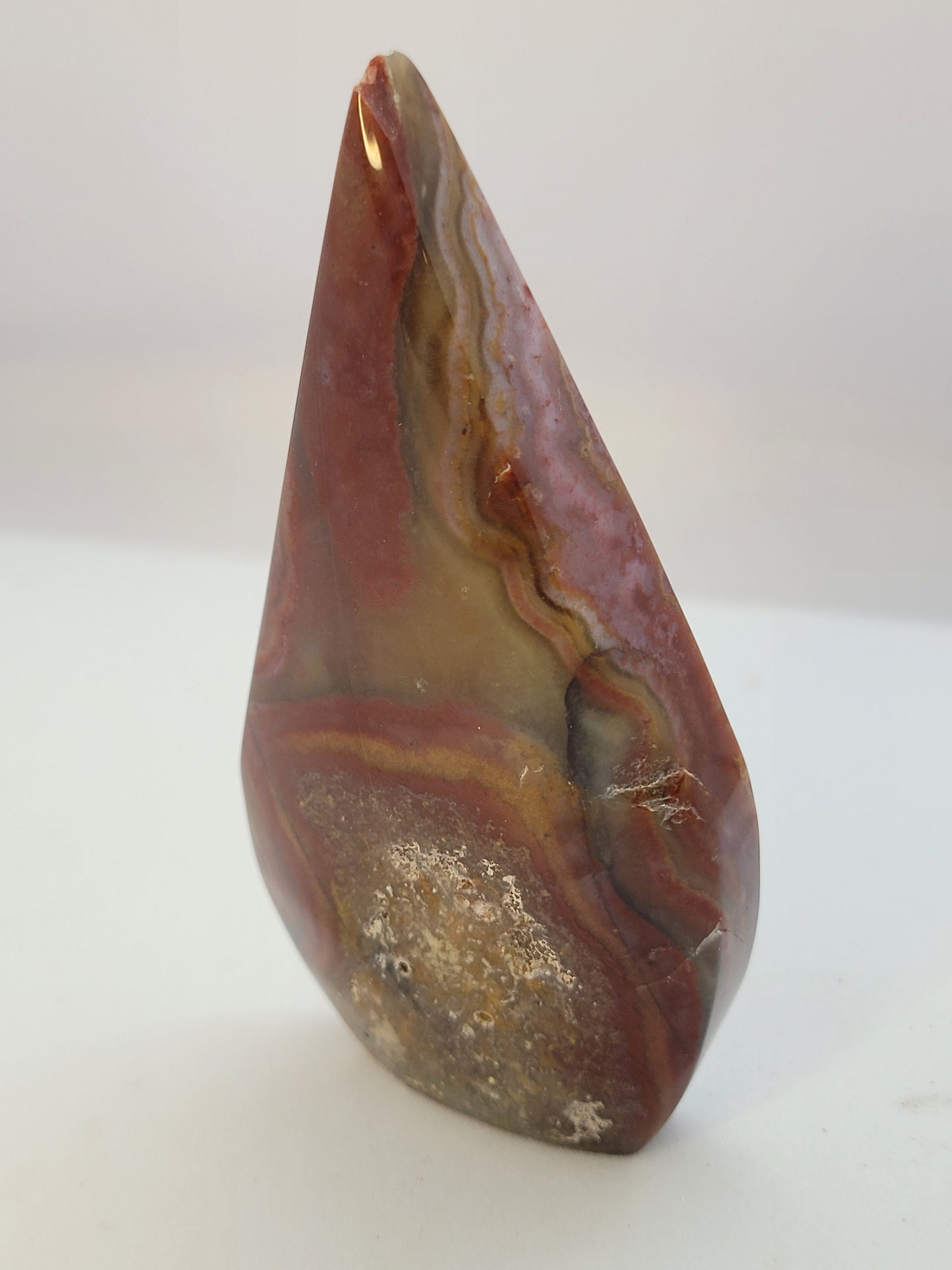 Red Mexican Lace Agate Teardrop Freeform