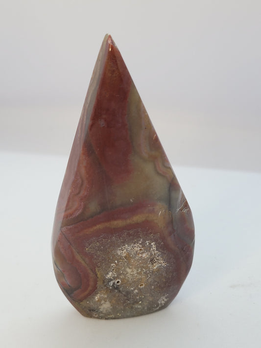 Red Mexican Lace Agate Teardrop Freeform