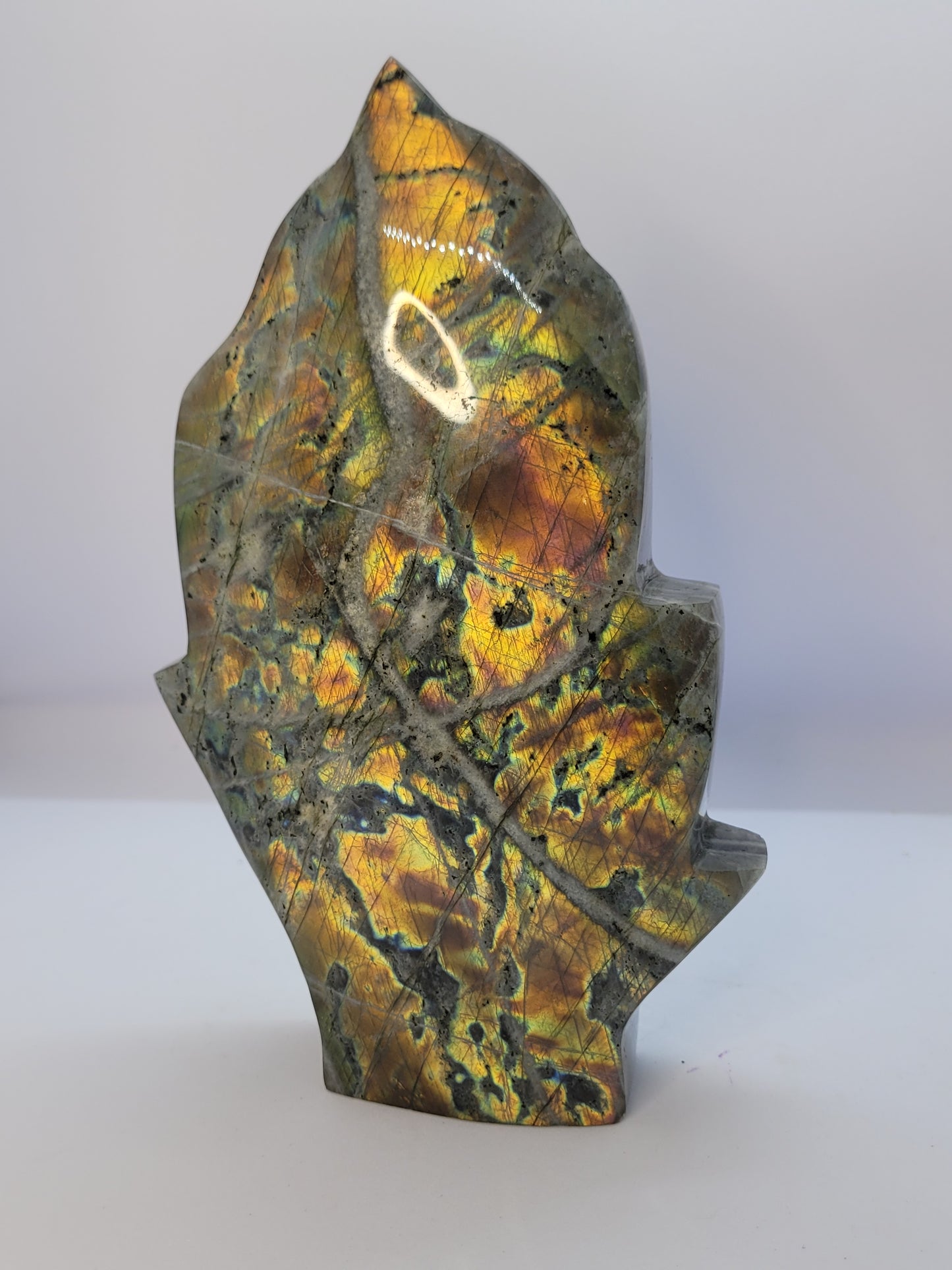 Labradorite Flame Freeform carving - XL