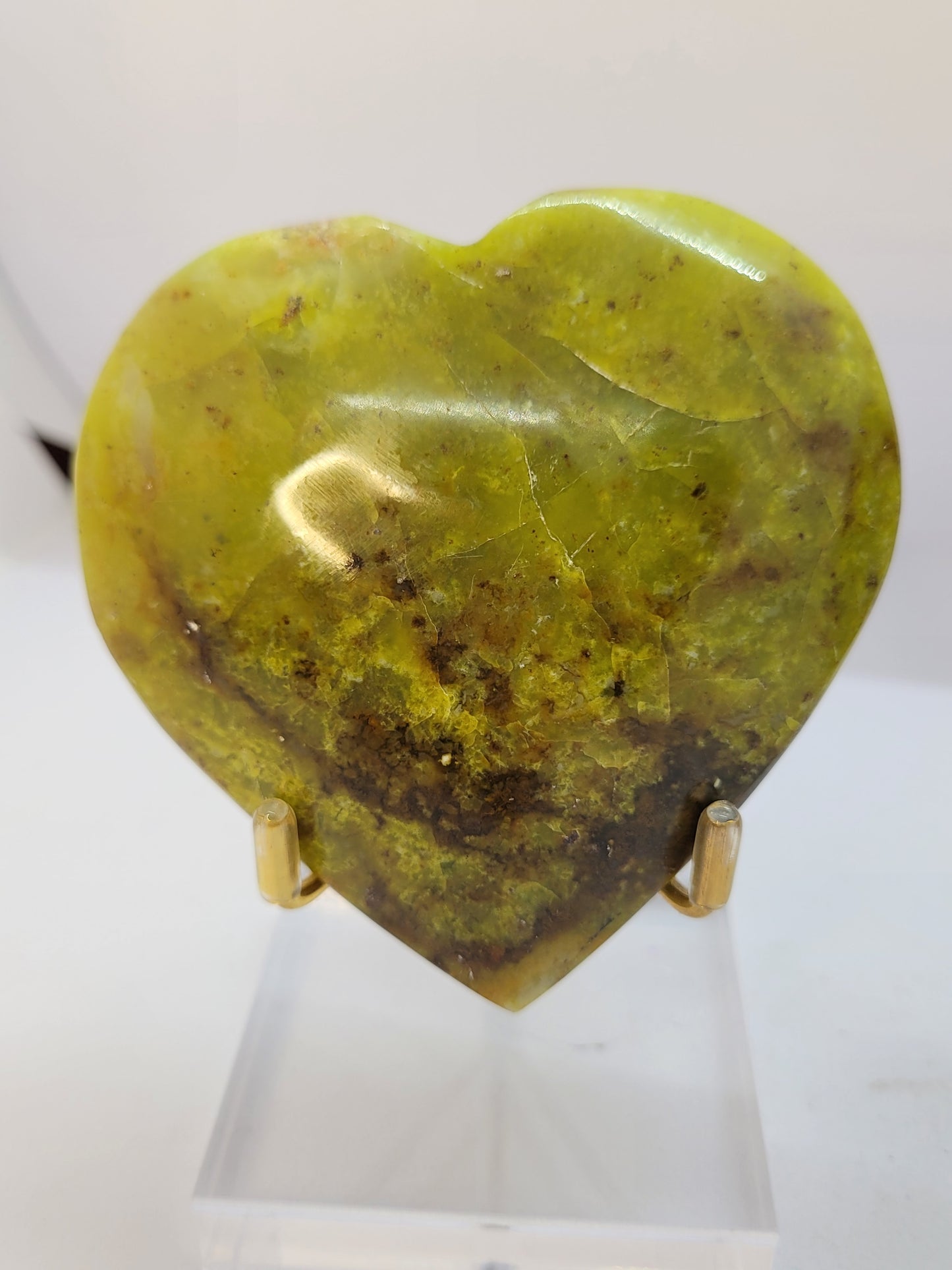 Green Opal Heart carvings