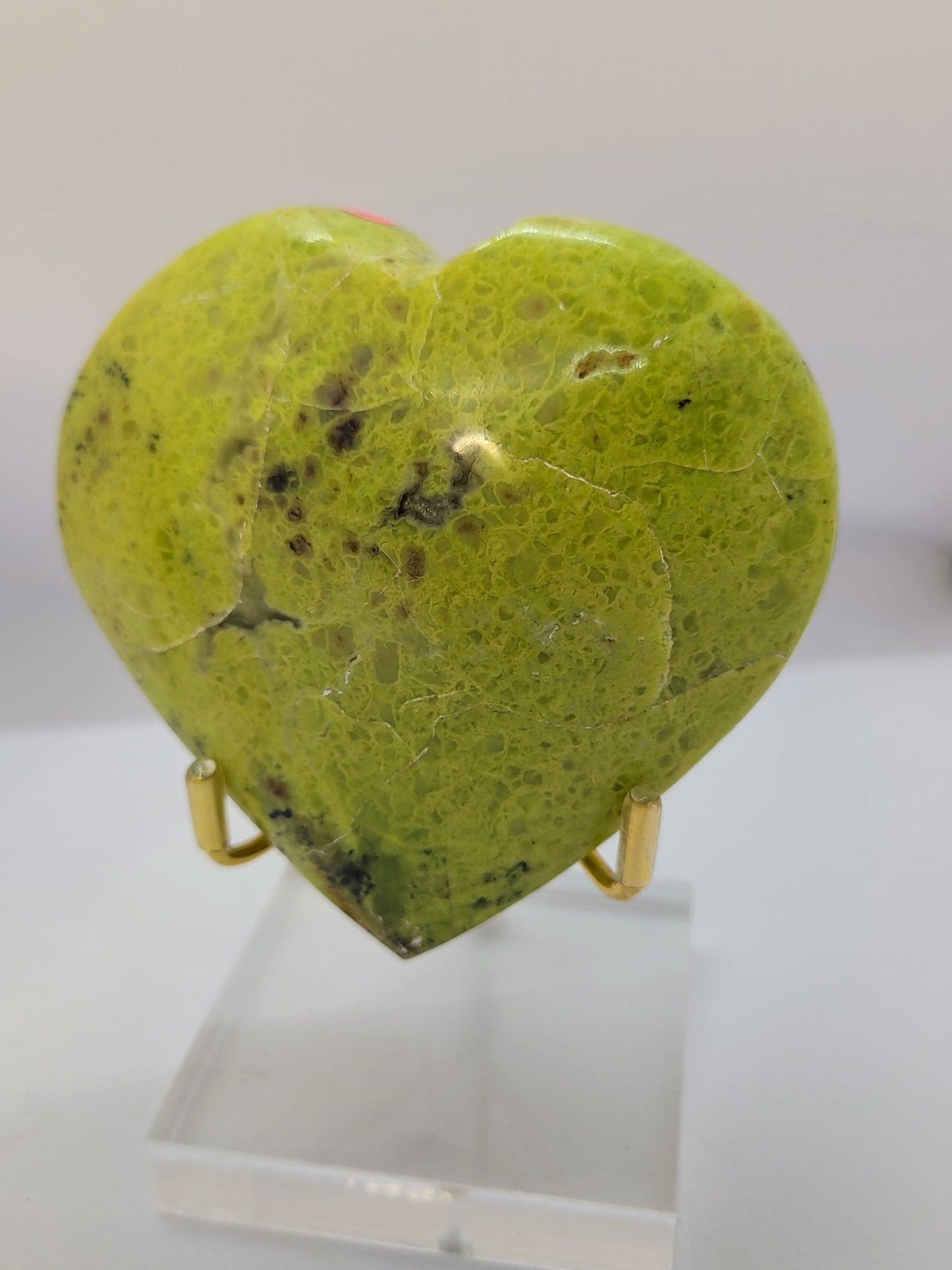 Green Opal Heart carvings