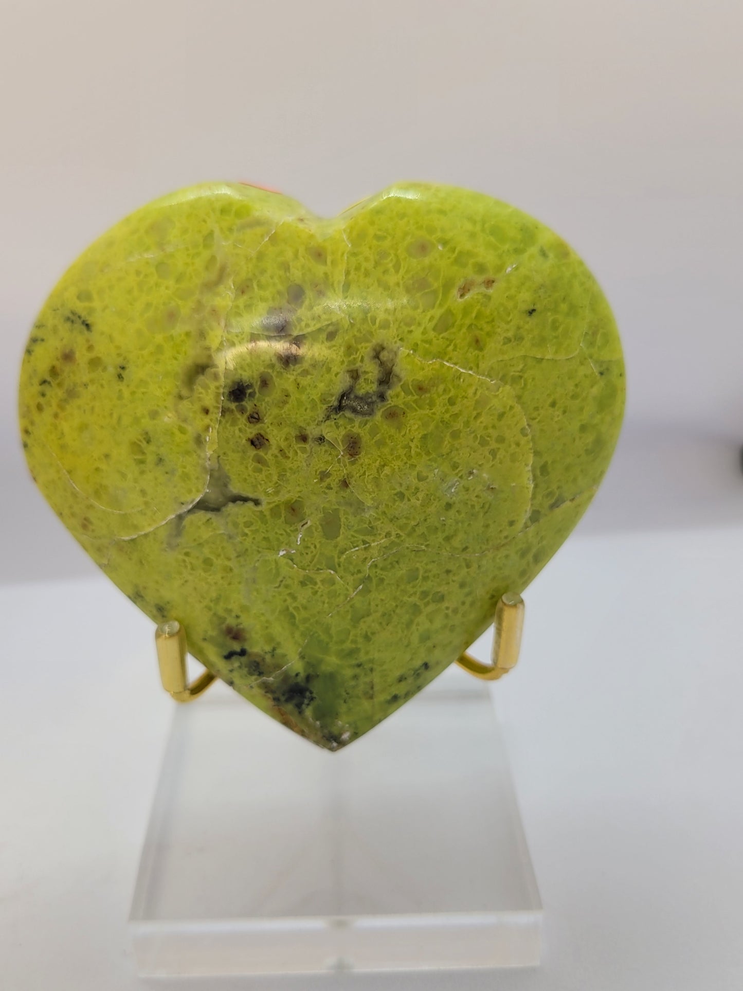 Green Opal Heart carvings