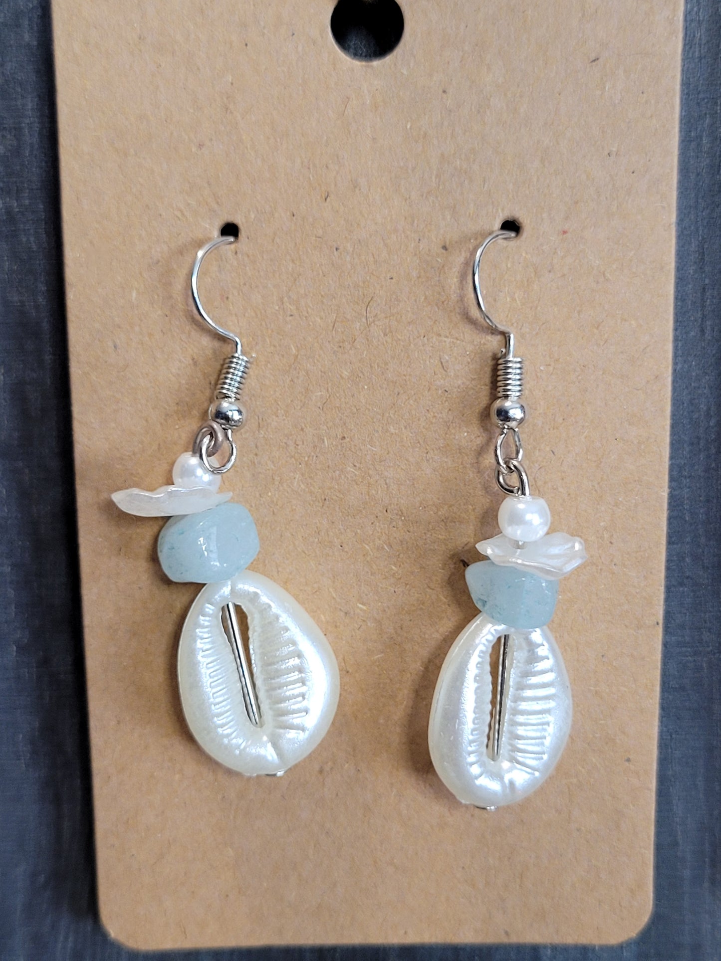 Caribbean Calcite / Seashell Earring/Necklace Set