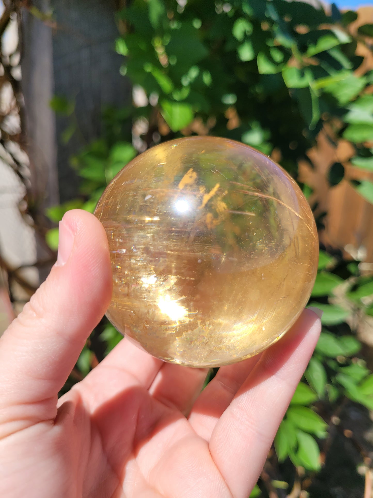 Optical Honey Calcite Sphers