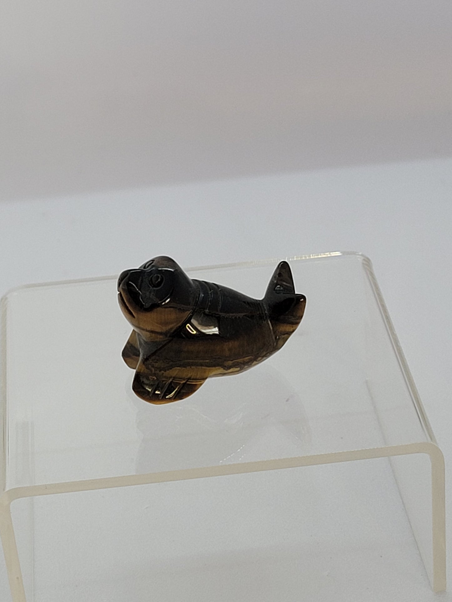 Tiger's Eye Seal carving - small