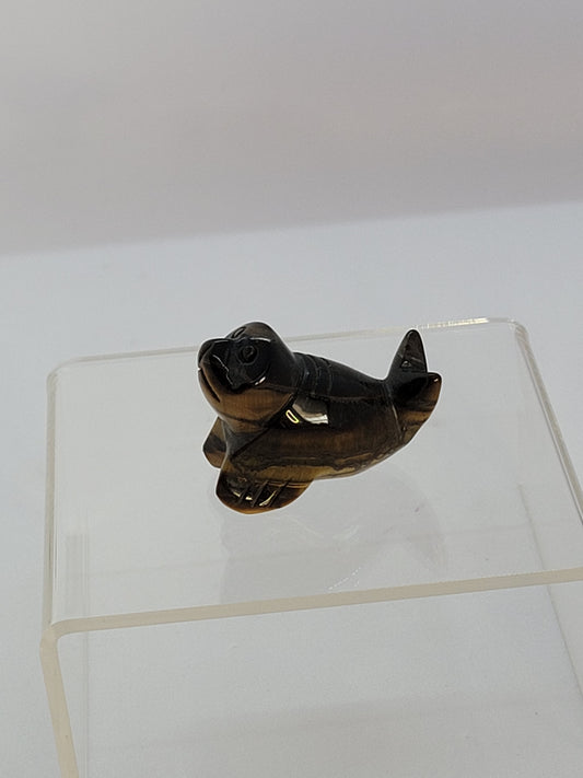 Tiger's Eye Seal carving - small