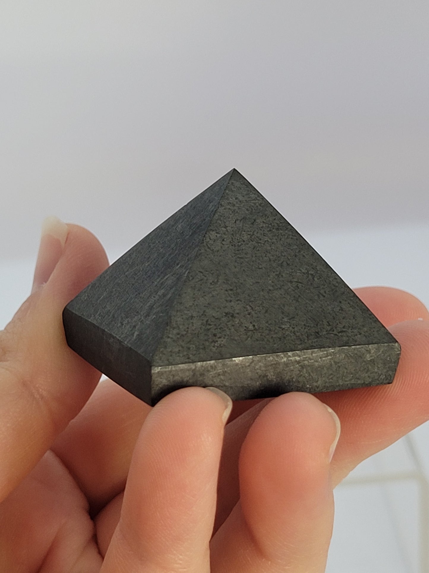 Shungite Pyramid carving- small