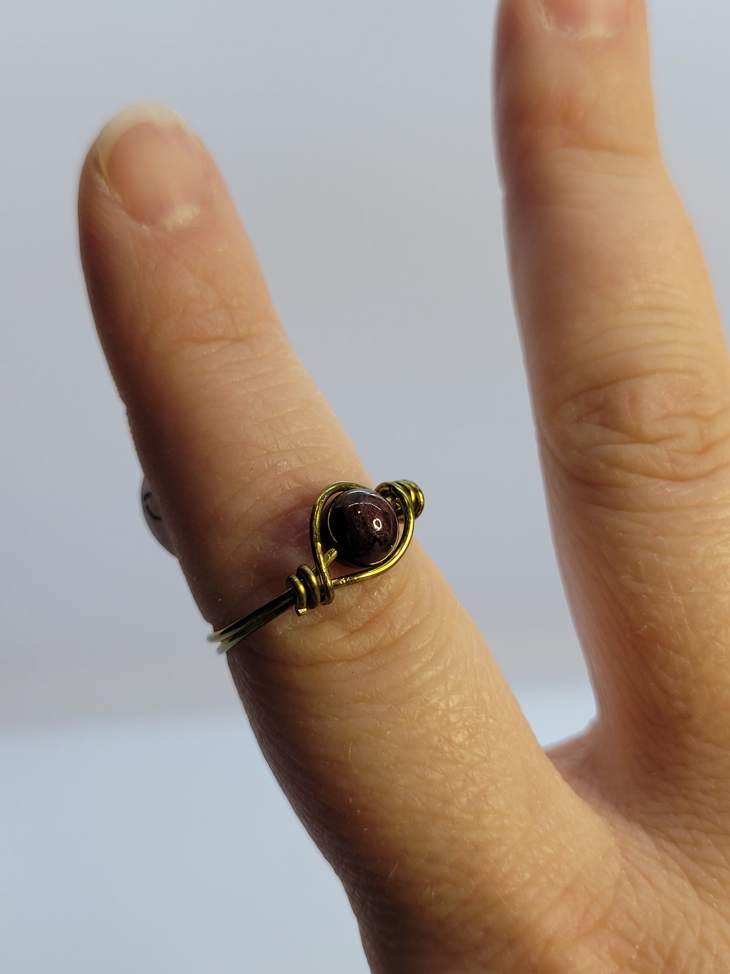 Gold & Silver Wire Wrapped Fidget Bead Rings