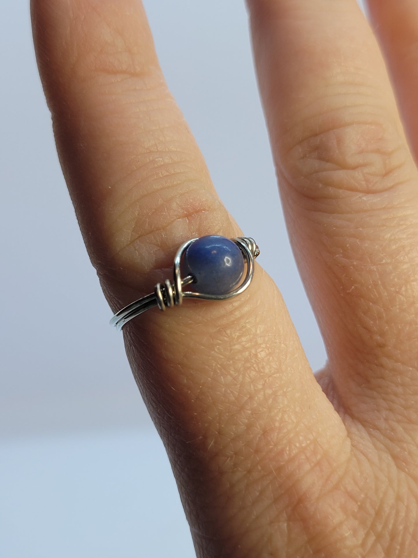 Gold & Silver Wire Wrapped Fidget Bead Rings