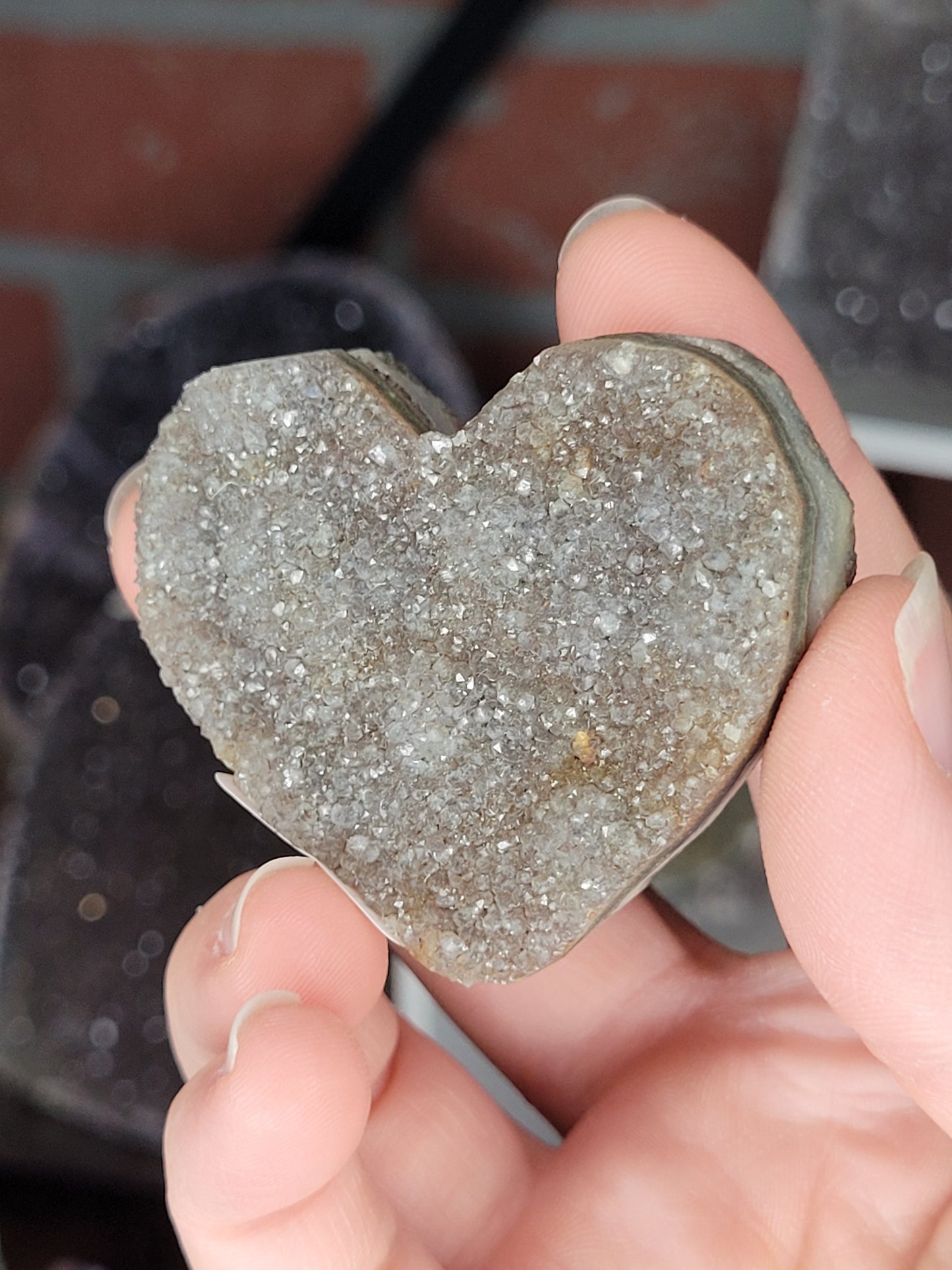 Assorted Raw Amethyst Hearts