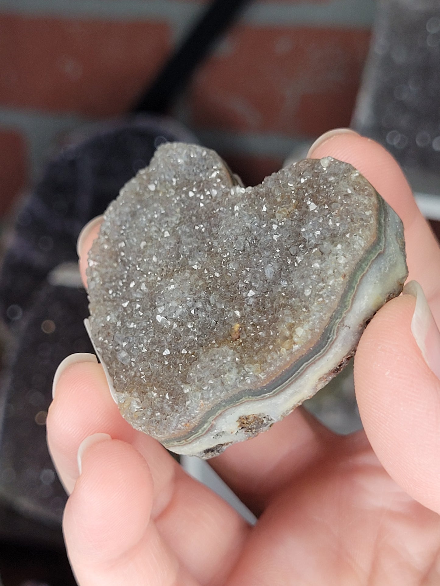 Assorted Raw Amethyst Hearts