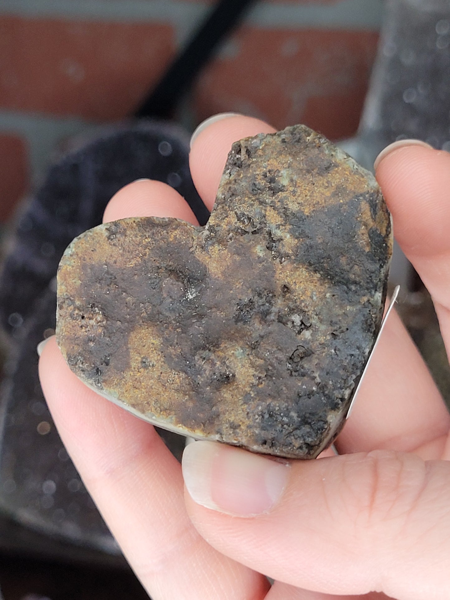 Assorted Raw Amethyst Hearts