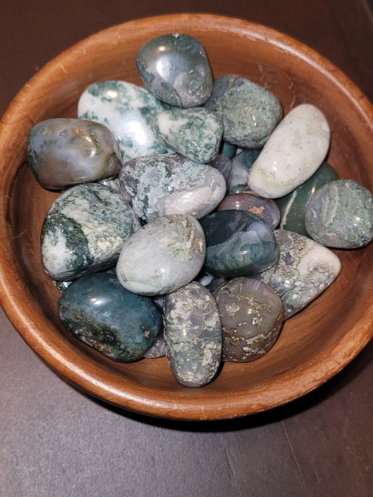 Moss Agate Tumbles
