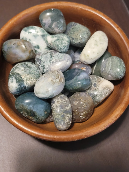 Moss Agate Tumbles