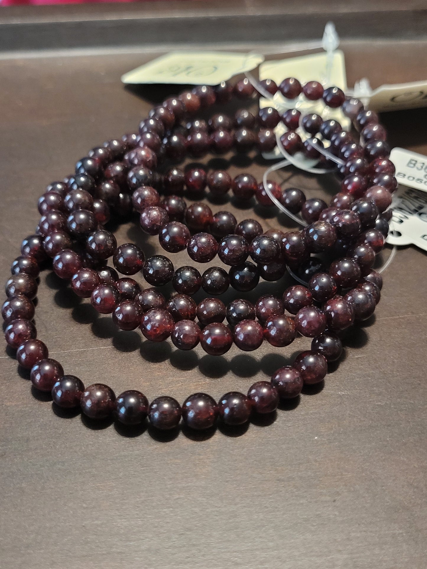 Garnet Bracelets - 6mm