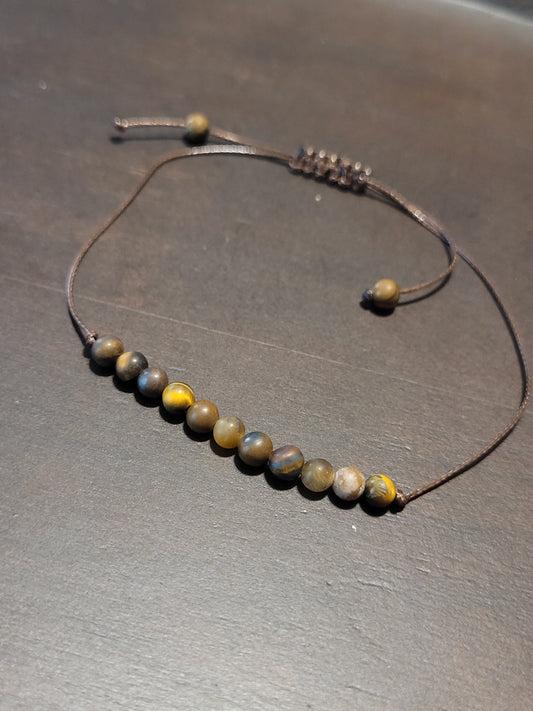 Tiger's Eye 4mm Adjustable Bracelets