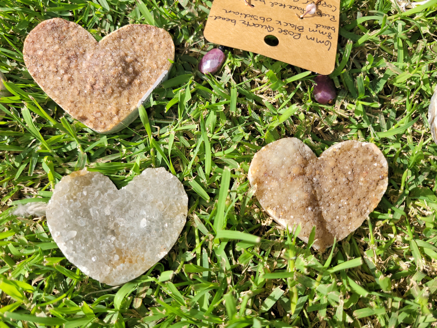 Assorted Raw Amethyst Hearts