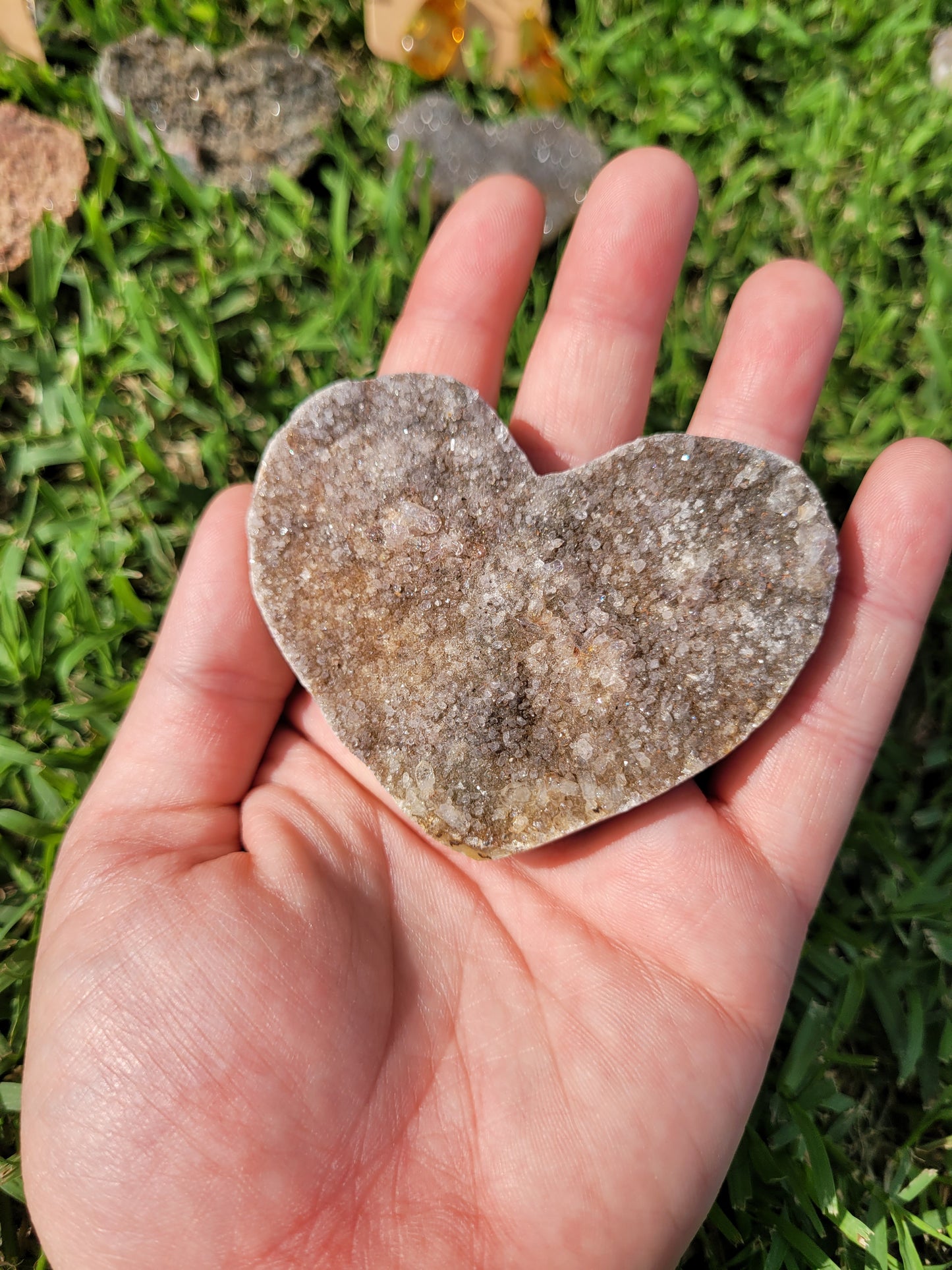 Assorted Raw Amethyst Hearts
