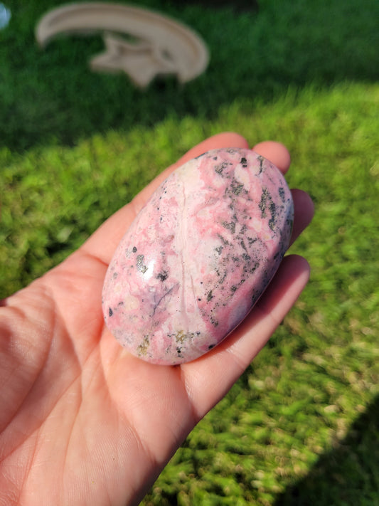 Peruvian Rhodonite Palm Stone